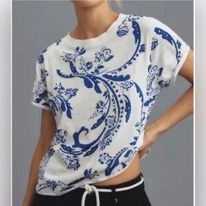 Maeve Anthropologie cotton boxy tee - size small